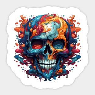 Psycho Skull Sticker